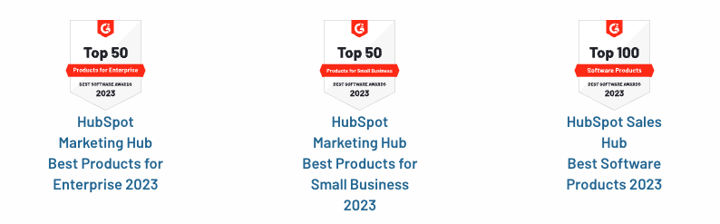 2023 G2 Best Software HubSpot -3