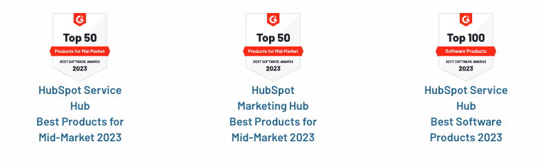 2023 G2 Best Software HubSpot -1