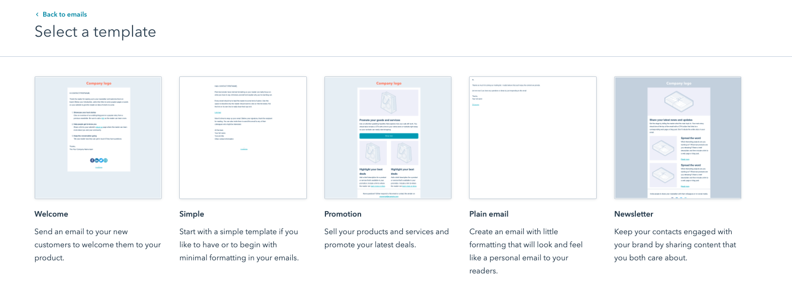 hubspot free crm email templates
