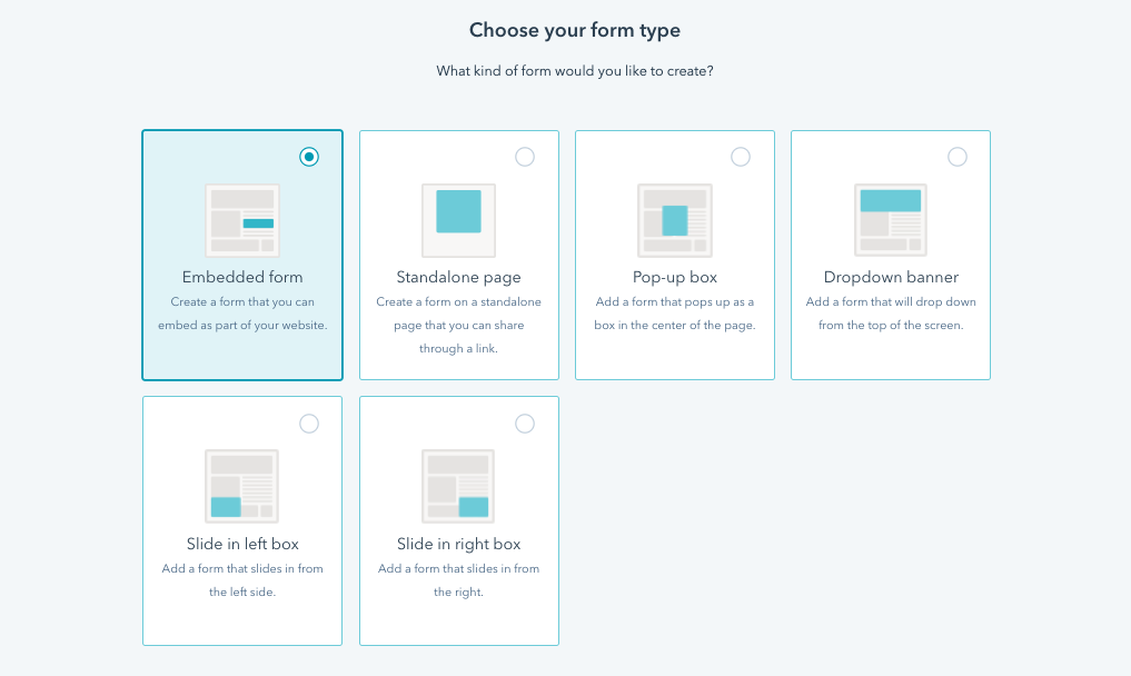 hubspot free crm popup form